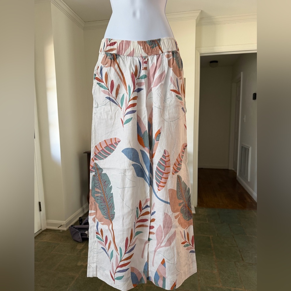 Cynthia Rowley Pastel Leaf Flare Pant